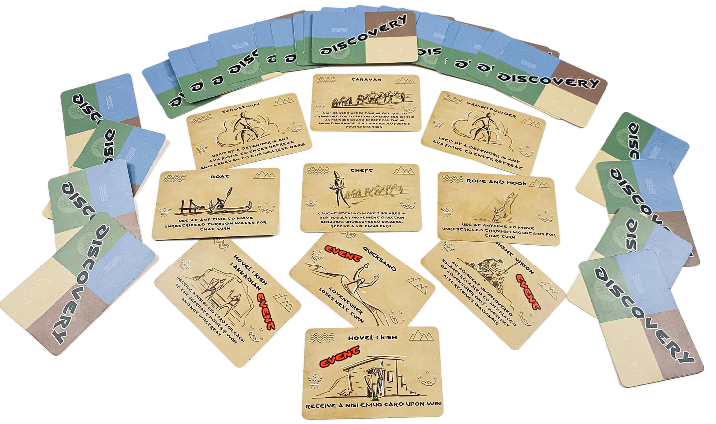 Nisi-Emqu & Discovery Decks with Burlap bags